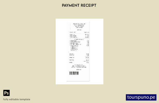 lista para imprimir plantilla de versión de cheque de pago del restaurante Presi